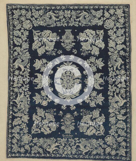 Woven Coverlet, c. 1936. Creator: Dorothy Lacey.