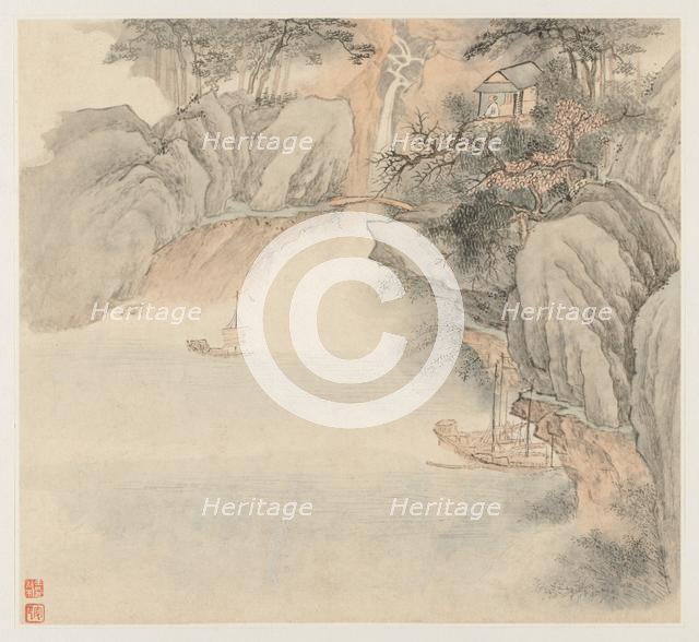 Album of Landscapes: Leaf 4, 1677. Creator: Wang Gai (Chinese, active c. 1677-1705).