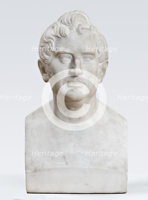 Bust of Adam Oehlenschlager (1779-1850), n.d., c1850. Creator: Herman Wilhelm Bissen.