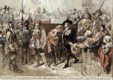 'Charles I leaving Westminster Hall after his trial', 1870. Artist: Sir John Gilbert