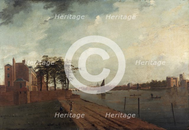 'Lambeth Palace from Millbank', (1808?). Artist: Daniel Turner