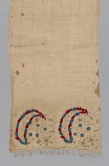 Towel or Napkin (?), Turkey, 17th century. Creator: Unknown.