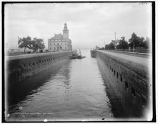 Weitzle i.e. Weitzel Lock, Sault Ste. Marie, between 1890 and 1899. Creator: Unknown.