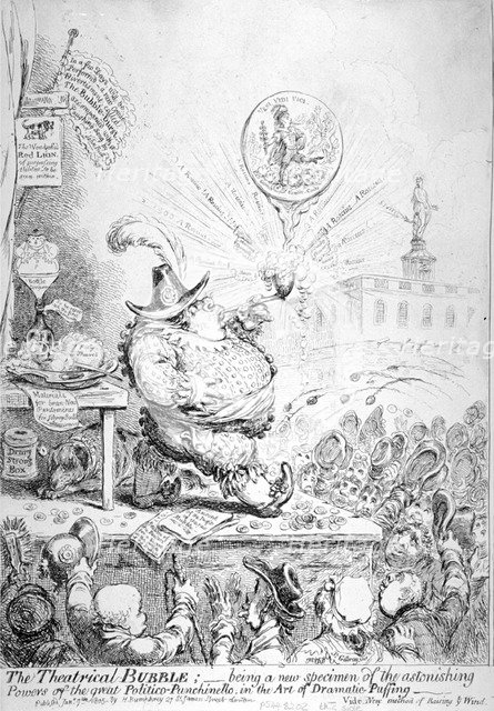 'The Theatrical Bubble...', 1851. Artist: Anon