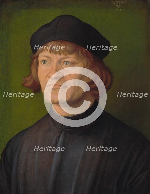 Portrait of a Clergyman (Johann Dorsch?), 1516. Creator: Albrecht Durer.