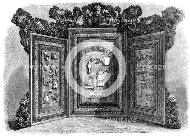 The International Exhibition: screen in the Chinese Court, 1862. Creator: Unknown.