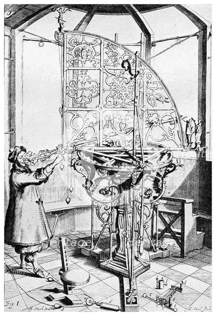 Cruger's azimuth quadrant, 1673 (1956).Artist: A Steck