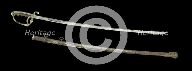 Presentation saber and scabbard used by Colonel Charles Young, 1914-1922. Creator: S.N. Meyer Military & Society Goods.