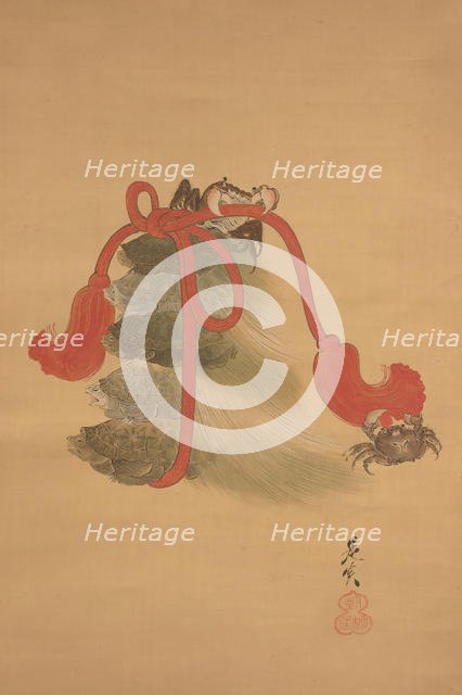 Tortoises and Crabs, 19th century. Creator: Shibata Zeshin.