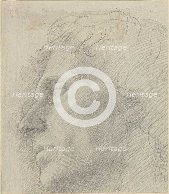 Head of a Man Facing Left. Creator: Alphonse Legros.