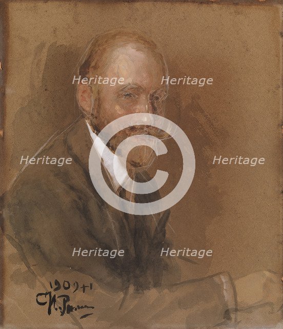 Portrait of the Playwright Prince Vladimir Vladimirovich Bariatinsky (1874-1941). Artist: Repin, Ilya Yefimovich (1844-1930)