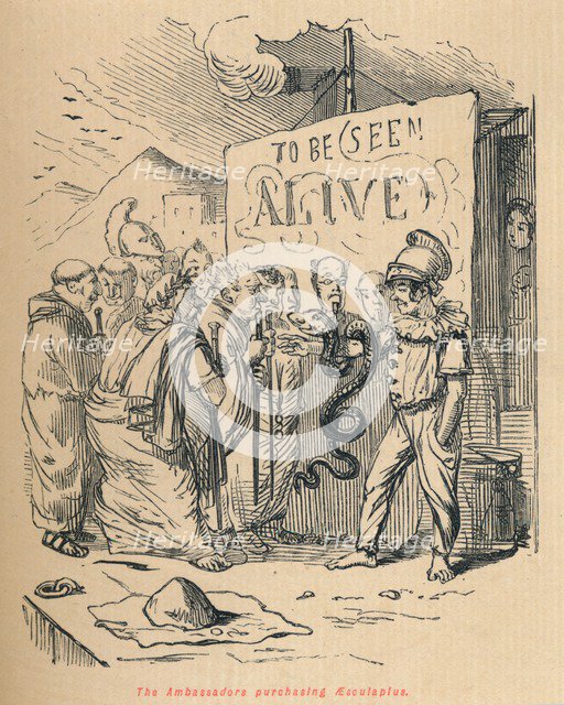 'The Ambassadors purchasing Aesculaplus', 1852. Artist: John Leech.