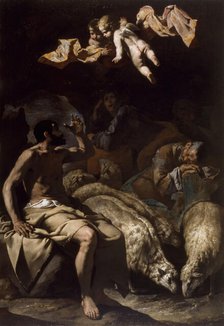 The Angel Appearing to the Shepherds, 1600-50. Creator: Master of the Annunciation to the Shepherds.