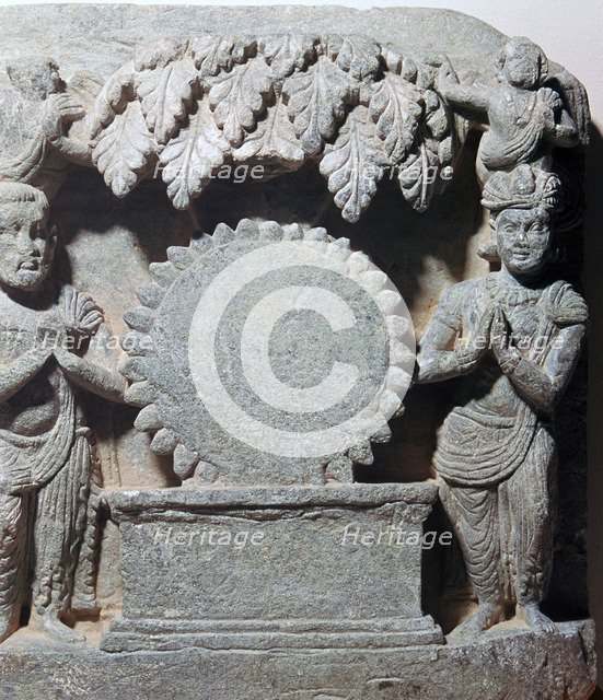 Sculpture of worship of the sun-disc, 1st century. Artist: Unknown