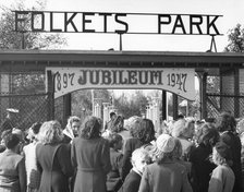 Entrance to the People's Park, Trelleborg, Sweden, 1947. Artist: Unknown