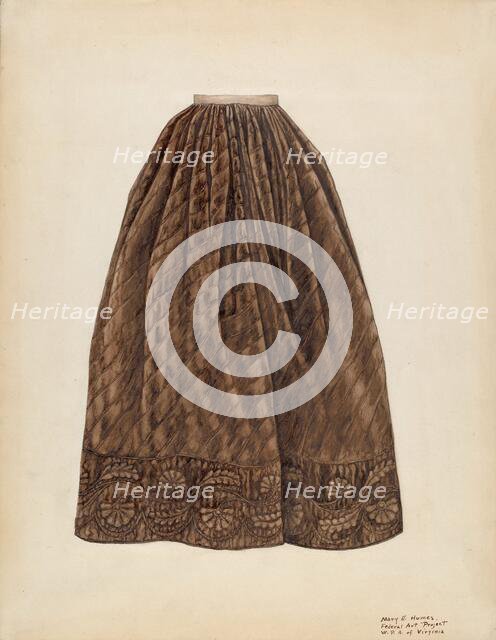 Petticoat, c. 1938. Creator: Mary E Humes.