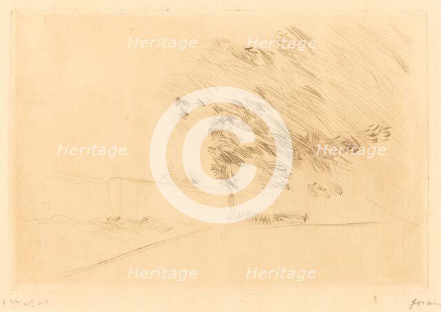 In the Park at Versailles (first plate), 1909. Creator: Jean Louis Forain.