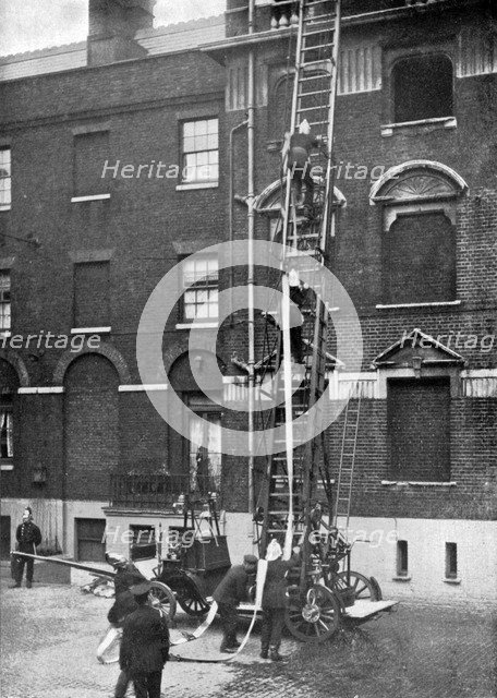 Fire engine, late 19th century. Artist: Unknown