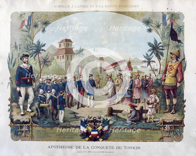 Apotheosis of the Conquest of Tonkin, ca 1885. Creator: Anonymous.