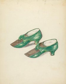 Woman's Shoes, c. 1940. Creator: Margaret Concha.