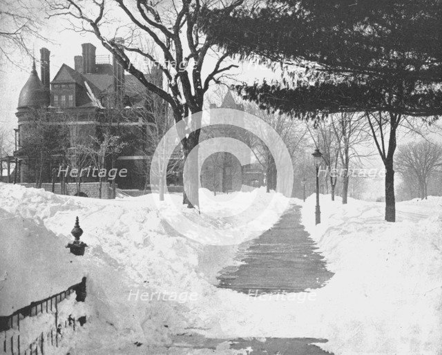 Summit Avenue in Winter, St Paul, Minnesota, USA, c1900.  Creator: Unknown.