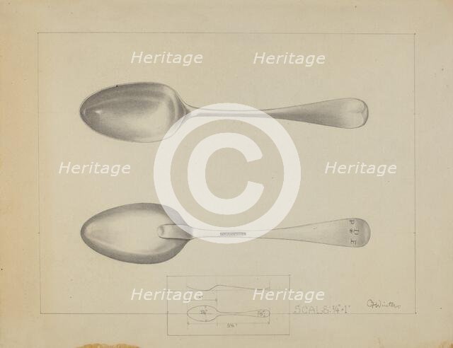 Silver Spoon, c. 1936. Creator: Charlotte Winter.
