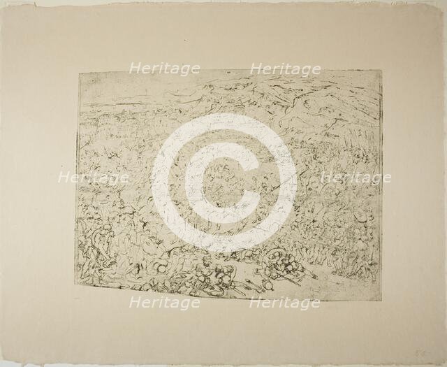 The Great Battle, c. 1883. Creator: Rodolphe Bresdin.