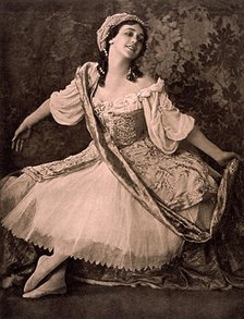 Tamara Karsavina, Russian ballerina, in Nikolai Tcherepnin's ballet 'Le Pavillon d'Armide', 1913. Artist: Unknown