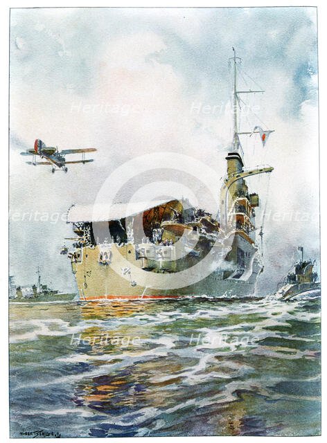 New fleet of combat aircraft carriers, French, 20th century. Artist: Albert Sebille