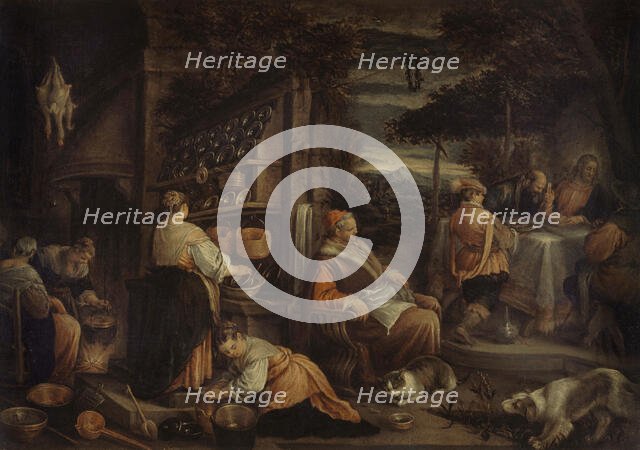 The Pilgrims of Emmaus, after Jacopo Bassano, c.1600. Creator: Jacopo Bassano il vecchio.