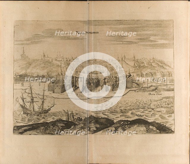 Nizhny Novgorod (Illustration from Travels to the Great Duke of Muscovy and the King of Persia by  Artist: Rothgiesser, Christian Lorenzen (?-1659)