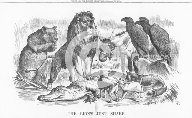 'The Lions Just Share', 1882. Artist: Joseph Swain