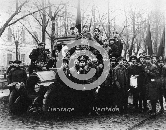 A Group of Red Army Men. Petrograd, 1917.