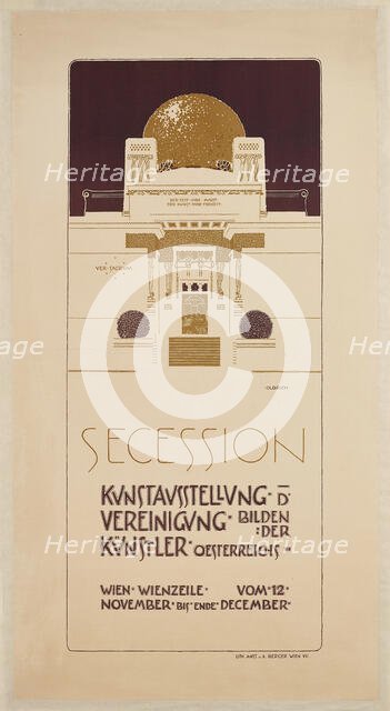Poster for the II Exhibition of the Vienna Secession, 1898. Creator: Olbrich, Joseph Maria (1867-1908).