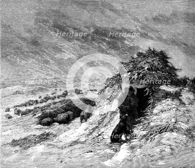 The Shepherd's Christmas - a sketch on Brighton Downs - drawn by E. Duncan, 1858. Creator: Unknown.