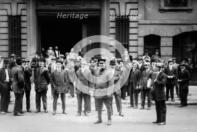 Strikers leave Sherry's, 1912. Creator: Bain News Service.