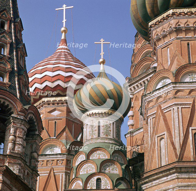 St Basil's Cathedral domes, 16th century. Artist: Unknown