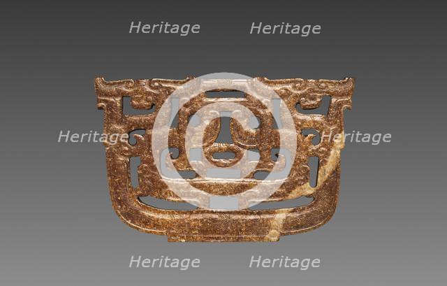 Plaque with Openwork Interlaced Dragons and Birds, 475-221 BC. Creator: Unknown.