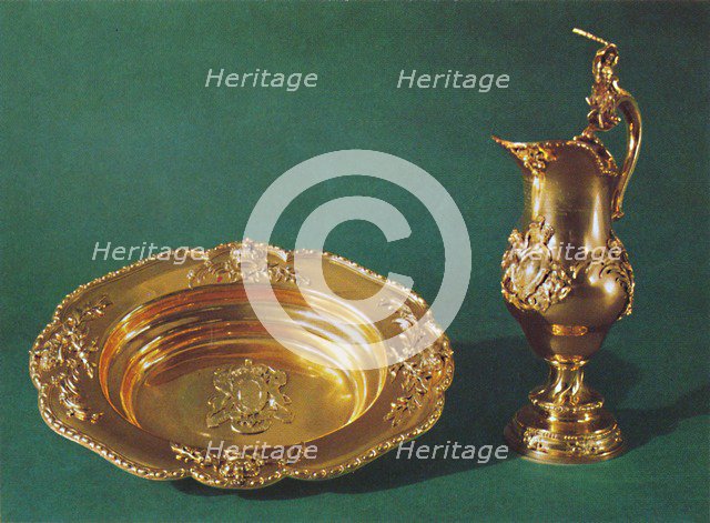 'Ewer and basin, c.1735', 1953. Artist: Unknown.