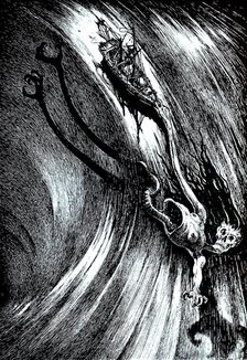 Illustration for the story "A Descent into the Maelström" by Edgar Allan Poe, 1905. Creator: Martini, Alberto (1876-1954).