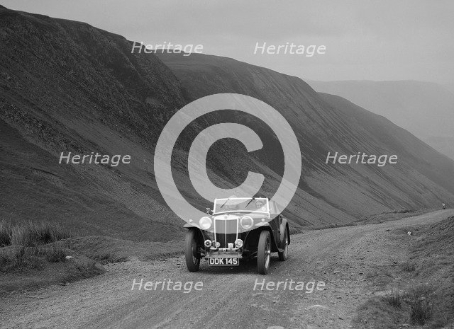 MG TA competing in the MG Car Club Abingdon Trial/Rally, 1939. Artist: Bill Brunell.