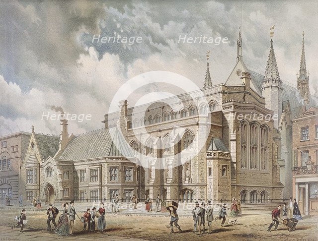 Guildhall Library, London, 1872. Artist: Edwin Thomas Dolby 