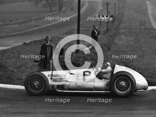 Mercedes Benz W154, Hermann Lang, Donington Grand Prix 1938. Creator: Unknown.