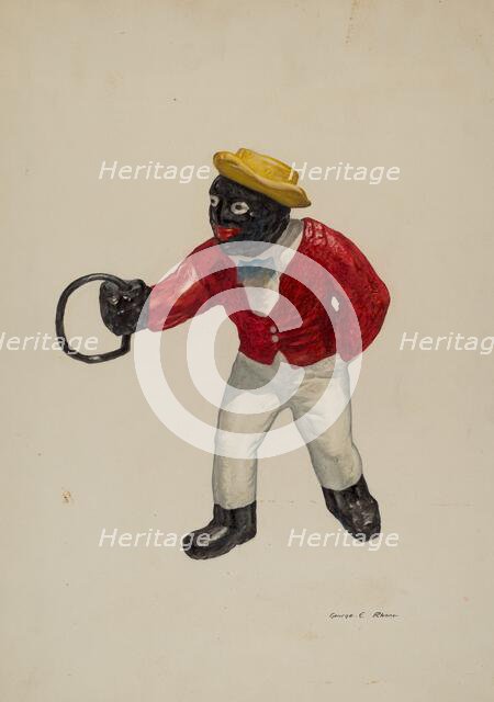 Hitching Post, c. 1939. Creator: George E. Rhone.