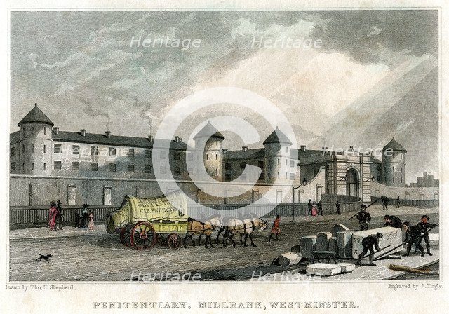 Penitentiary, Millbank, Westminster, London, 1829.Artist: J Tingle