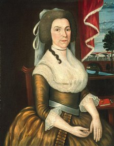 Mrs. Elizabeth Noyes Denison, c. 1790. Creators: Denison Limner, Joseph Steward.