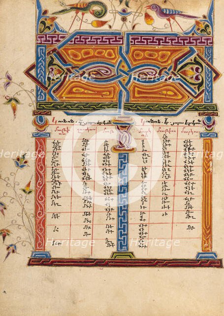 Canon Table Page; Gospel Book, 1615. Creator: Mesrop of Khizan.