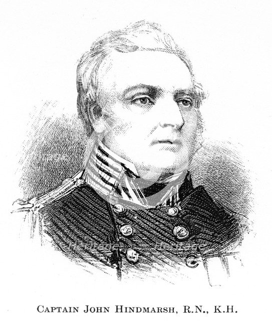 'Captain John Hindmarsh, RN, KH', 1886. Artist: Unknown