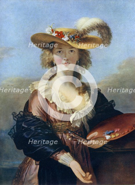 'Self Portrait in a Straw Hat', c1782, (1912).Artist: Elisabeth Louise Vigee-LeBrun