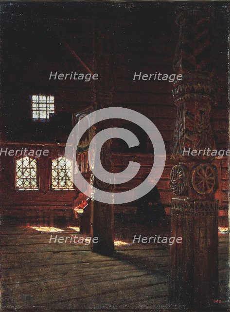 Interior of the Peter and Paul Church in Puchug, 1894. Artist: Vereshchagin, Vasili Vasilyevich (1842-1904)